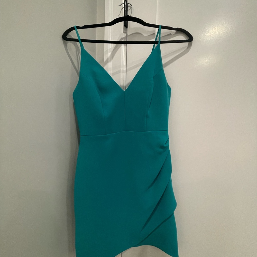 Amanda Uprichard turquoise mini dress with adjustable straps XS